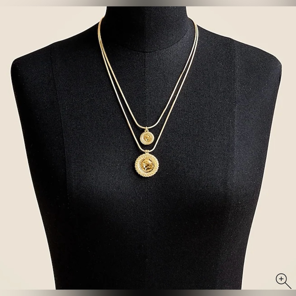 J. Crew Layered coin pendant necklace - Picture 3 of 4
